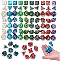 THE TWIDDLERS 20 x 7 (140 Piezas) Dados Poliédricos - D&amp-D- Juegos de Rol y Mesa